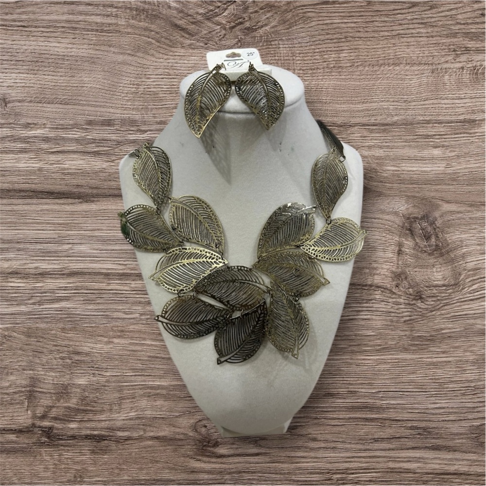 Blank NYC Gold and Silver Leaf Necklace